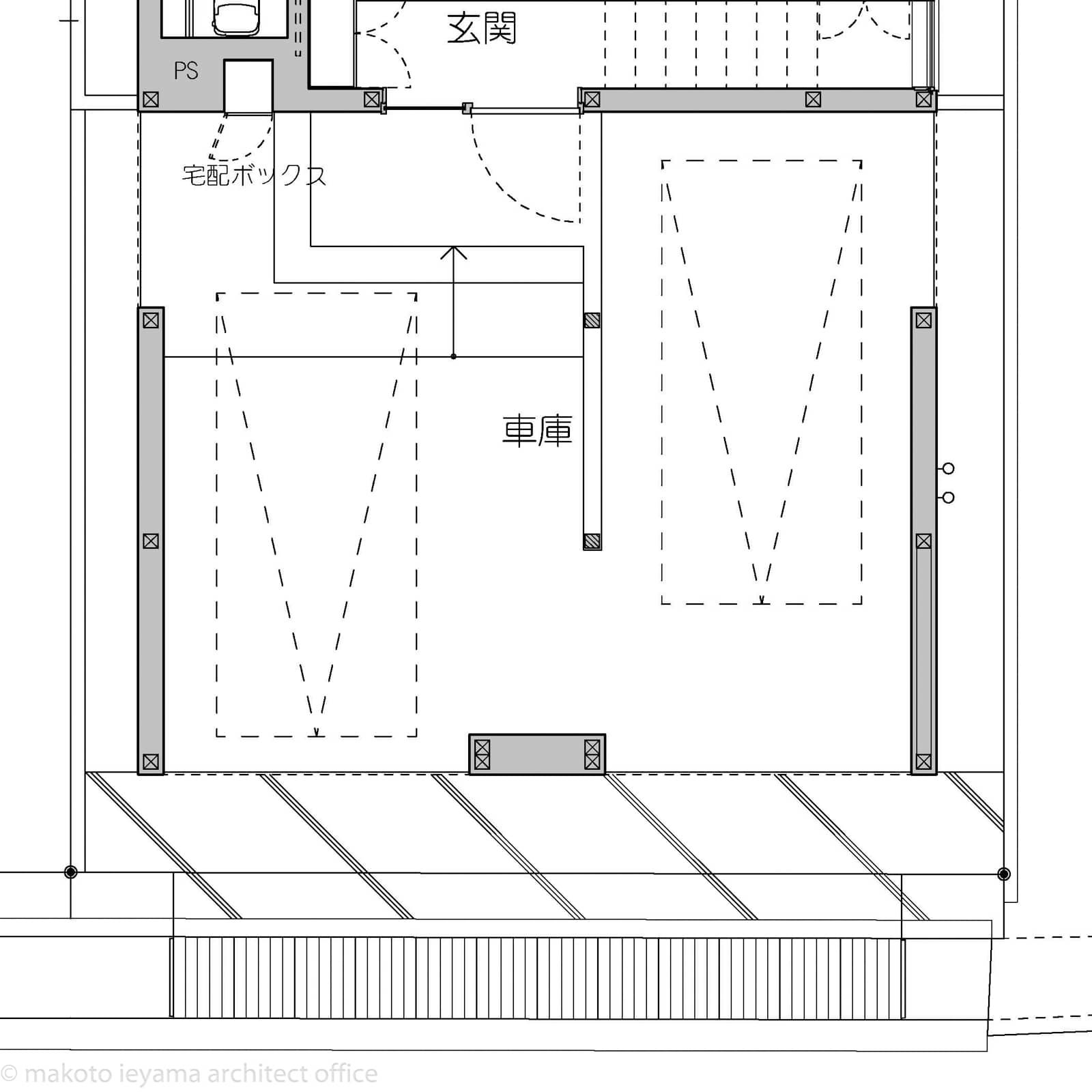 円光寺の家　玄関アプローチ図面